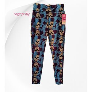 NWT POP Fit whimsigoth skull leggings   Sz 2XL